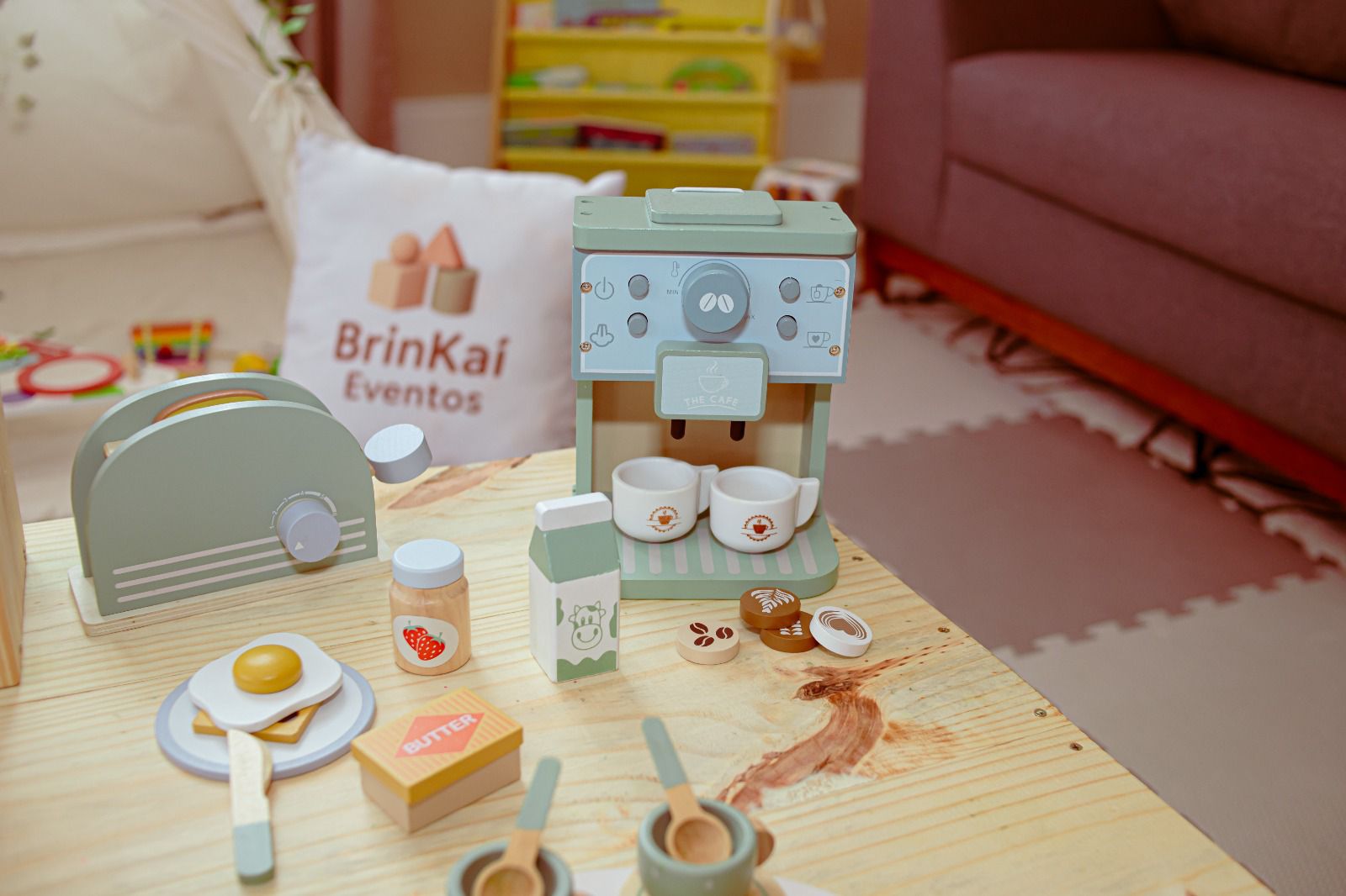 Detalhe do espaço kids Brinkaí